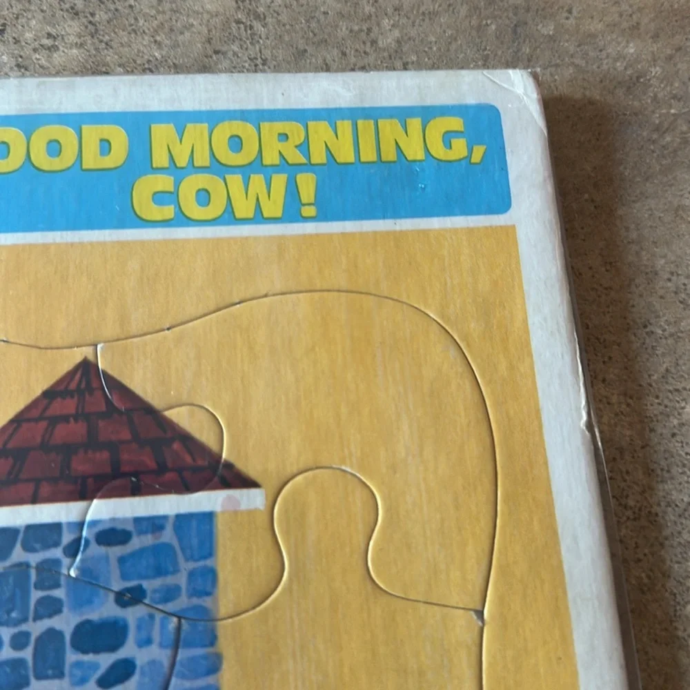 VINTAGE Good Morning Cow Puzzle